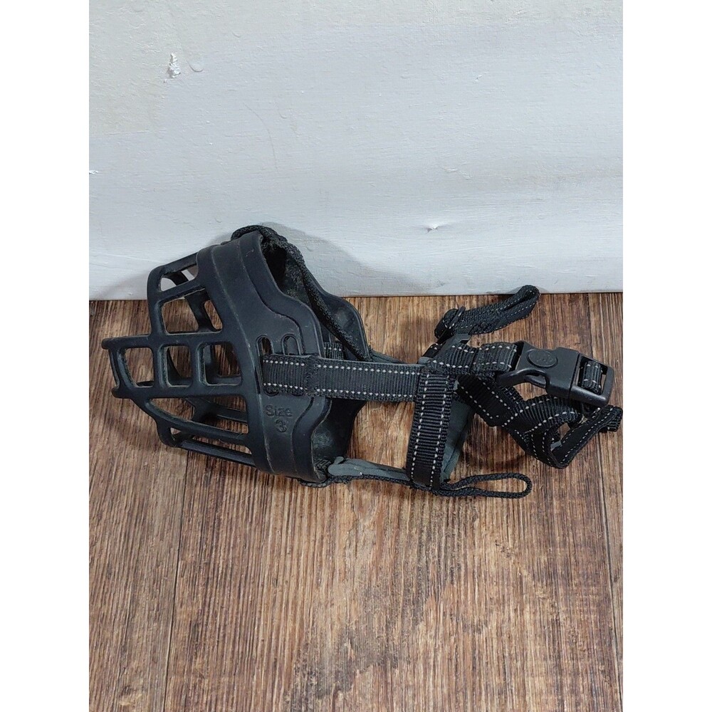 Barkless Adjustable Dog Muzzle Size 3 Nylon Straps Medium Breed Dogs